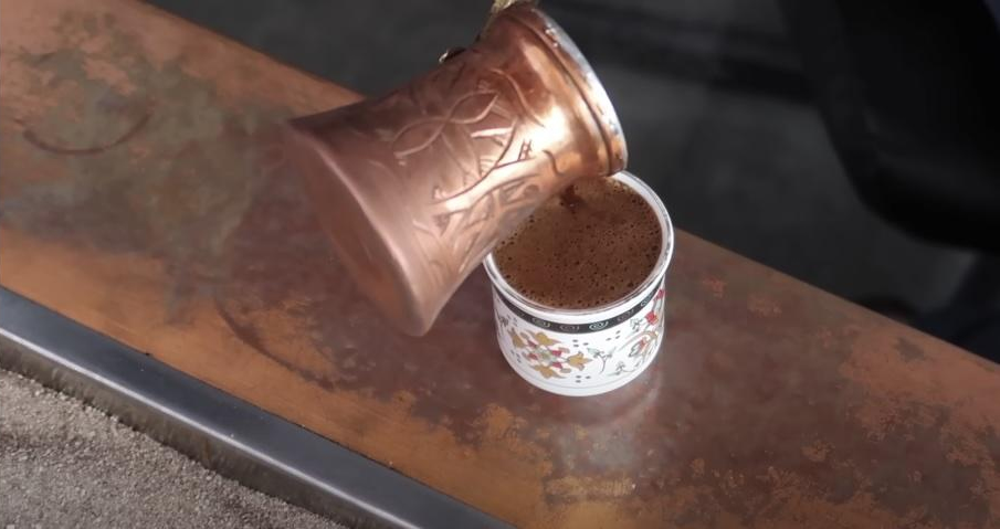 Pouring Turkish Coffee