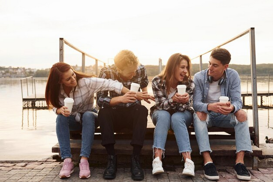 People Enjoying Coffee Together